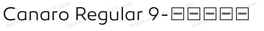 Canaro Regular 9字体转换